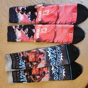 (2) Pairs of James Harden Houston Rockets Socks